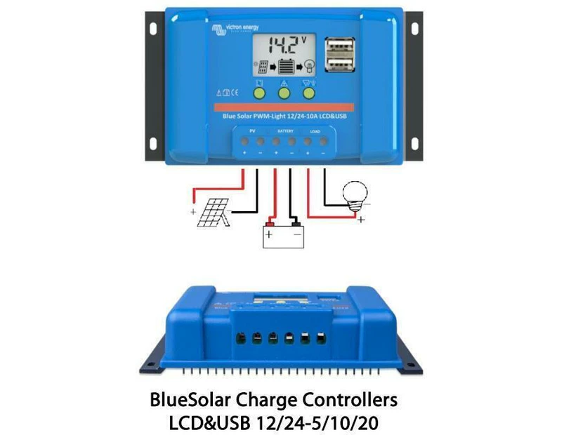 Victron BlueSolar PWM-LCD&USB 12/24V-20A Solar Charge Controller