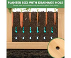 Giantex Wooden Planter Box Fir Wood Planting Bed Outdoor & Indoor Raised Garden Bed for Vegetables Herbs Fruits & Flowers,Natural