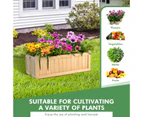 Giantex Wooden Planter Box Fir Wood Planting Bed Outdoor & Indoor Raised Garden Bed for Vegetables Herbs Fruits & Flowers,Natural