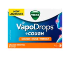 Vicks VapoDrops + Cough Orange Menthol 36 Lozenges