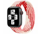 For Apple Watch Series Ultra SE 8 7 6 5 4 3 IWatch Band Nylon Strap 38mm/40mm/41mm - S - Red / White 33#