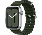 For Apple Watch Ocean Sport Replacement Strap Band iWatch Series 8 7 6 5 SE 38MM/40MM/41MM - Green