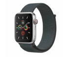 For Apple Watch Series 8 7 6 5 4 3 SE Nylon Loop Replacement Strap Band 42MM/44MM/45MM - Storm Gray 26#