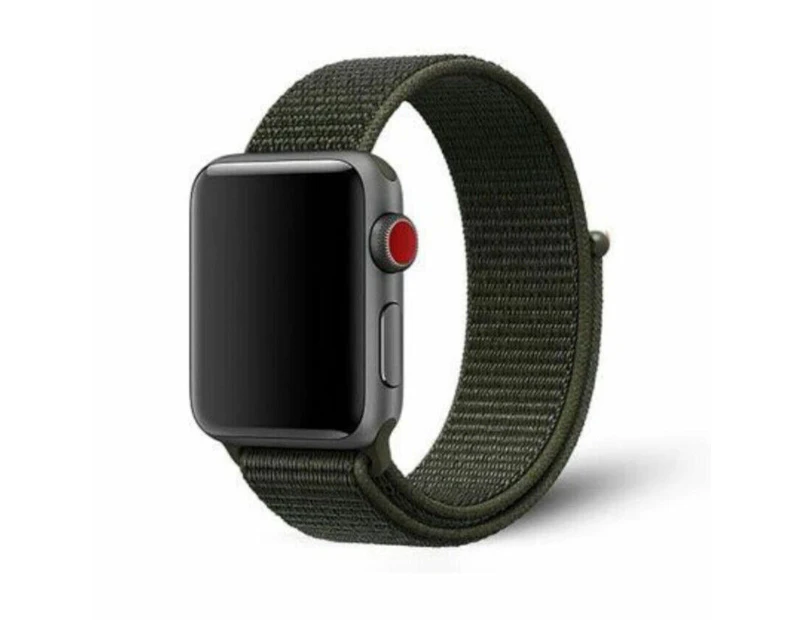 For Apple Watch Ultra Nylon Loop Replacement Strap Band 49MM - Cargo Khaki 17#