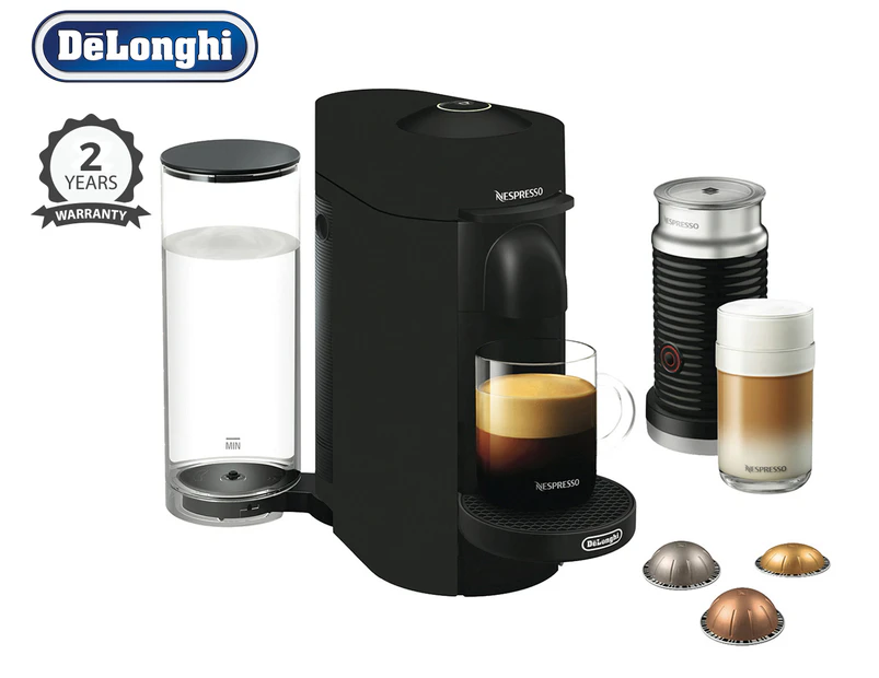 DéLonghi Nespresso Vertuo Plus Coffee Machine Bundle - Matte Black ENV150BMAE