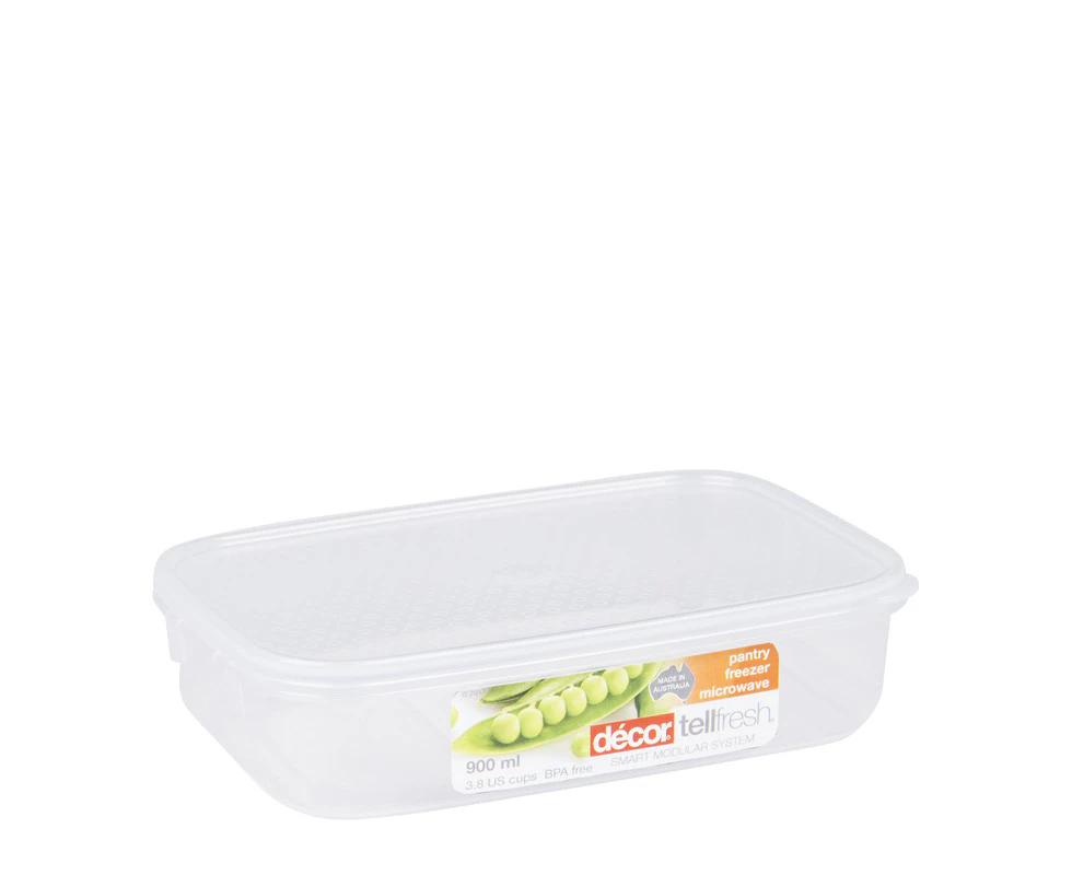 Decor 900mL Tellfresh Oblong Storer Container