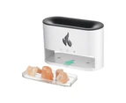 Salt Stone Ultrasonic Aroma Diffuser Humidifier Coloful Flame Night Light Home Decor Gifts White