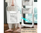 Removable 3-Tier Laundry Basket Clothes Washing Storage Bin