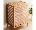 Bamboo Laundry Hamper with Lid Removable Liners
