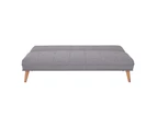 Jovie 3 Seater Sofa Queen Bed Fabric Uplholstered Lounge Couch - Light Grey