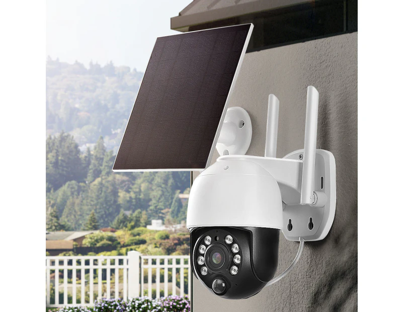 Krear Wireless WiFi CCTV PTZ Security IP Solar Panel Outdoor Flood Light Camera