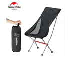 Naturehike Outdoor Ultralight Aluminum Alloy Portable Foldable Camping Moon Chair - Large Black