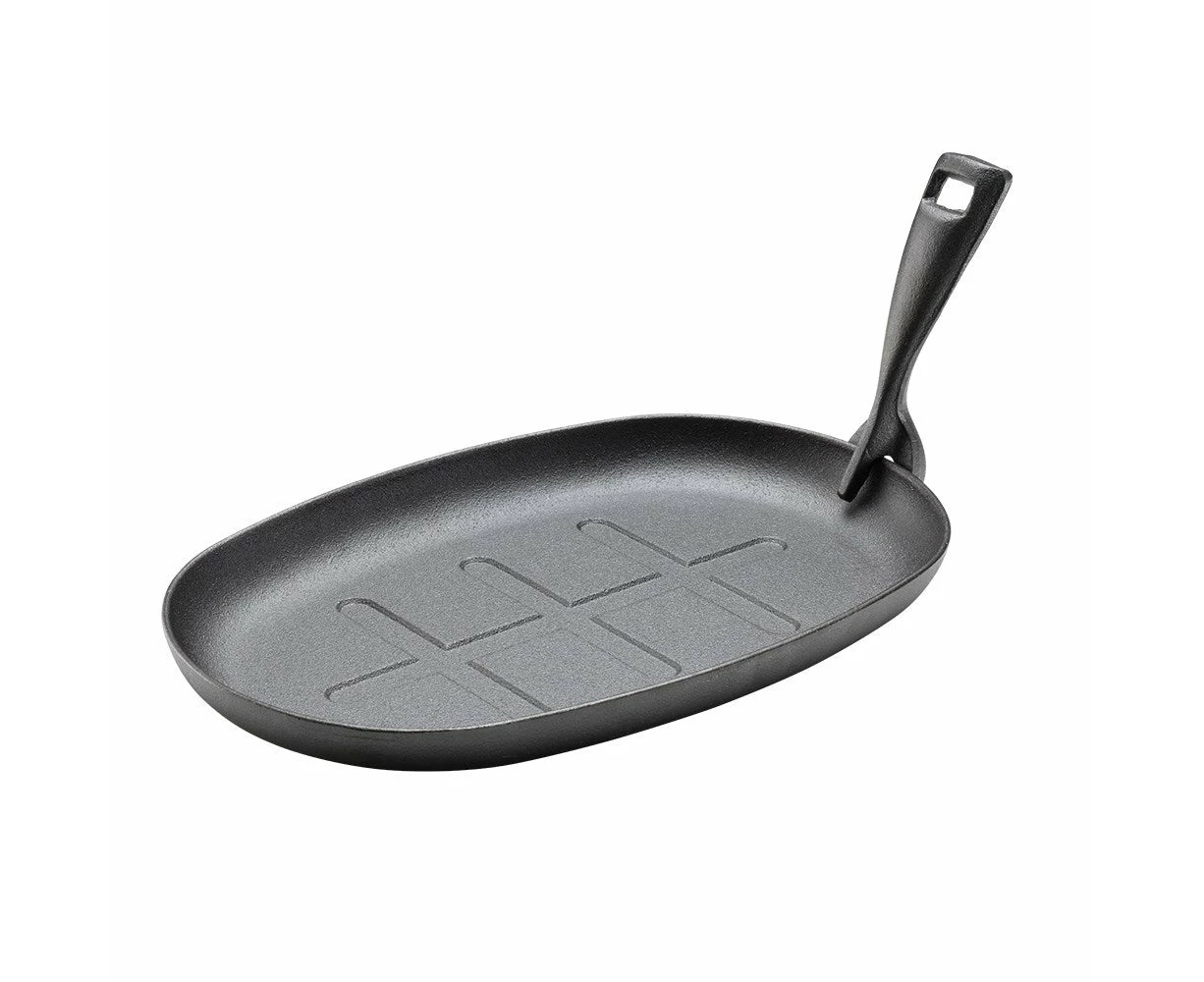 GRYLT Cast Iron Sizzle Pan 28X18.5cm Black