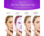 Led Face Mask Light Therapy - 7 Color Photon Blue & Red Light Maintenance Skin Rejuvenation Facial Skin Care Mask, Home Skin Care Mask For Face And Neck