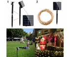 Outdoor Solar String Lights,33Feet 100Led Solar Powered Fairy Lights Waterproof Decoration Lights For Patio Yard Trees Christmas Party (Warm White)