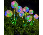 Solar Lights Outdoor Garden Decorative Flowers 4 Pack, Multi-Color Changing Led Solar Powered Landscape Lights For Yard Garden Patio