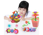 46Pcs Flower Garden Building Toys Set For Toddlers, Stem Preschool Activities And Gardening Pretend Playset, Stacking Game For Age 3+ Little Kids