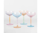 Refined Gifts Champagne Coupe Coloured Pack of 4