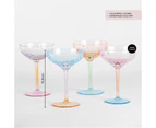 Refined Gifts Champagne Coupe Coloured Pack of 4