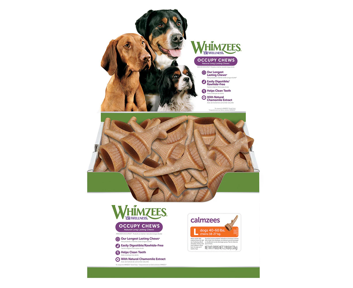 Whimzees Antler Occupy Long Lasting Chews for Large Dogs Bulk 22 Pack