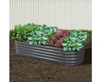 Greenfingers Garden Bed 160X80X42cm Oval Planter Box Raised Container Galvanised