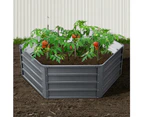 Greenfingers 2x Garden Bed 130x130x46cm Planter Box Raised Container Galvanised
