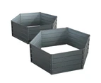 Greenfingers 2x Garden Bed 130x130x46cm Planter Box Raised Container Galvanised