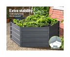 Greenfingers 2x Garden Bed 130x130x46cm Planter Box Raised Container Galvanised