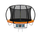 Everfit 8FT Trampoline for Kids w/ Ladder Enclosure Safety Net Rebounder Orange