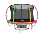 Everfit 8FT Trampoline for Kids w/ Ladder Enclosure Safety Net Rebounder Colors