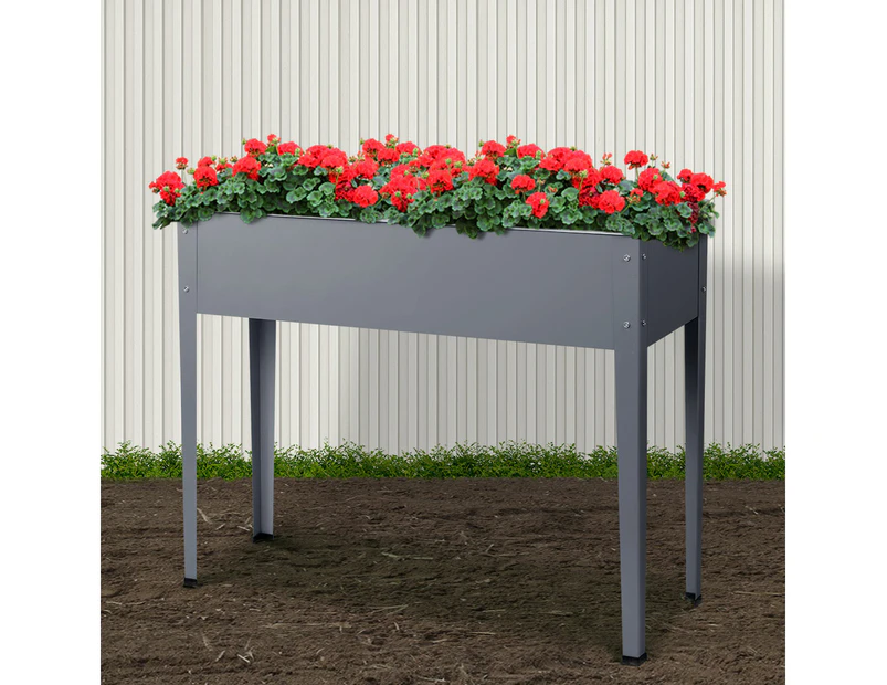 Greenfingers Garden Bed Elevated 100X80X30cm Planter Box Container Galvanised