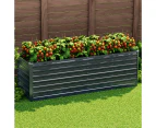 Green Fingers Garden Bed 240x80x77cm Planter Box Raised Container Galvanised Herb