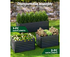 Green Fingers Garden Bed 240x80x77cm Planter Box Raised Container Galvanised Herb