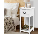 Artiss Bedside Table Vintage - THYME White