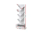 Artiss Tree Bookshelf 7 Tiers - ECHO White