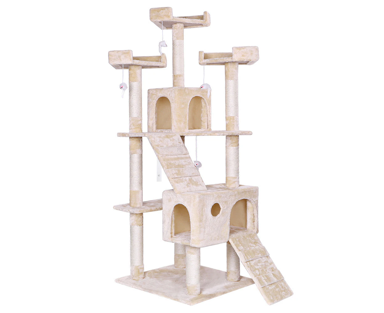 BEASTIE Cat Tree Scratching Post 180cm Beige