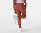 Nike Sportswear Youth Girls' Club French Terry Slim Fit Trackpants / Tracksuit Pants - Canyon Rust/White