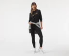 Nike Sportswear Women's Club Fleece Stardust Graphic Crew Sweatshirt - Black/Gold