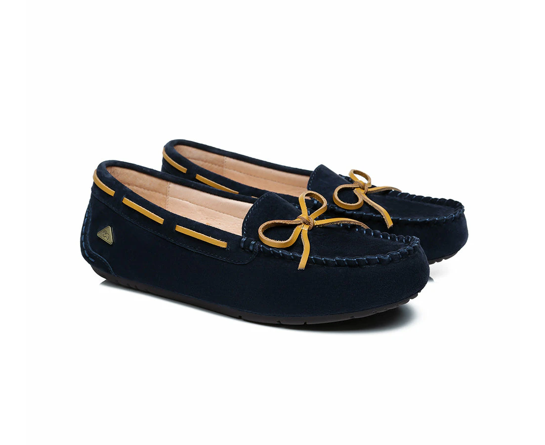 EVERAU(R) Casual Flats Women Summer Moccasin - Navy Blue