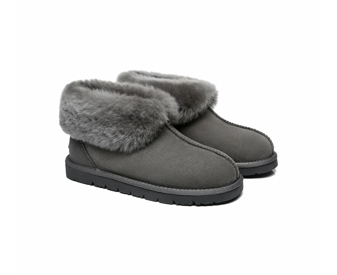 EVERAU(R) Mallow Sheepskin Ankle Slipper - Grey