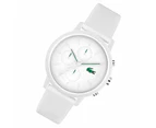 Lacoste 12.12 White Silicone Chronograph Men's Watch - 2011246