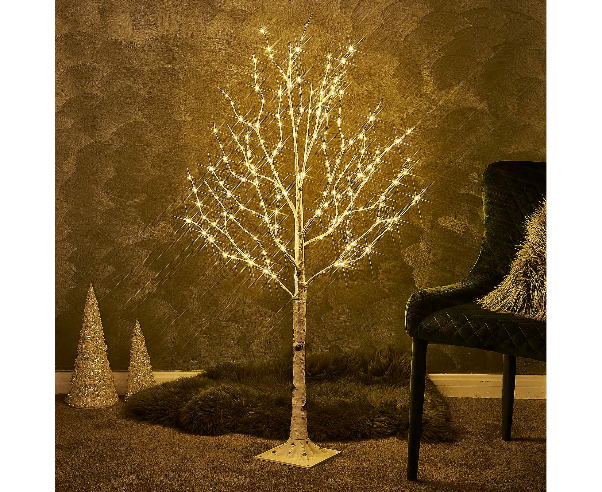 brown led twig tree