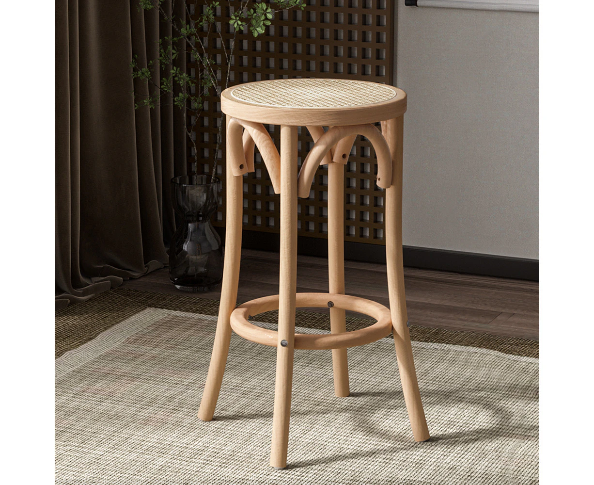 Artiss Bar Stool Rattan Seat Wooden