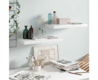 vidaXL Floating Wall Shelves 2 pcs High Gloss White 50x23x3.8 cm MDF