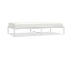 vidaXL Metal Bed Frame White 107x203 cm