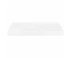 vidaXL Floating Wall Shelves 2 pcs High Gloss White 50x23x3.8 cm MDF