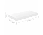 vidaXL Floating Wall Shelves 2 pcs High Gloss White 50x23x3.8 cm MDF