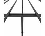 vidaXL Metal Bed Frame with Headboard Black 137x187 cm Double Size
