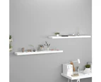 vidaXL Floating Wall Shelves 2 pcs White 120x23.5x3.8 cm MDF