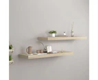 vidaXL Floating Wall Shelves 2 pcs Oak 80x23.5x3.8 cm MDF